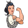 Strong Woman Flexing