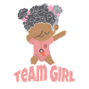 Gender Reveal Party Team Girl Cute Dabbing Black