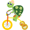 Turtle on tricycle