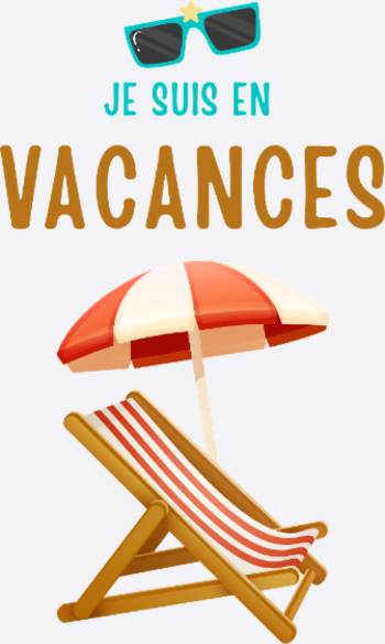 je suis en vacances