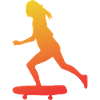 Skater Girl Skateboarding Skateboard Mädchen