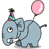 Elephant Birthday Party Hat