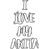 J’aime mon Akita (blanc)
