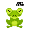 Frog Saying - Just Nope!