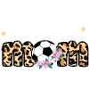 Football-mère-fleurs avec motif léopard