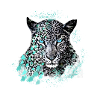 leopard, katze, wildkatze, graffiti, malerei,mint