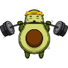 Funny Avocado Weightlifting Gym
