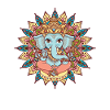 Ganesha Figure Yoga Mandala