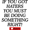 Haters Quote Graphic