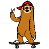 Skateboard Sloth