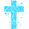blue cross graffiti