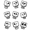 Funny Skulls Emoticon Skull