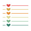 Line Heart Retro