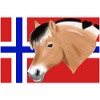 Cheval norvégien avec pavillon