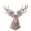 Deer with flowers
