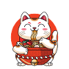 Ramen Maneki Neko Cat