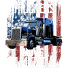 Drapeau camion américain