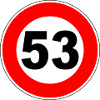 53 ° compleanno - 53 - Celebrazione - Cartello stradale