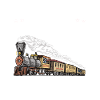 alten Mann mit einer Modellbahn