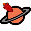 direction la planète Saturne