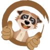 cool meerkat with thumbs up