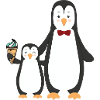 Penguins avec de la glace