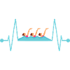 Synchronized swimming heartbeat