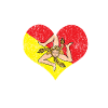 Sicily Sicilia Heart Flag