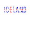Iceland Flag Font
