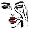 Woman's Face Watching