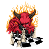 Flame Devil With Chessboard - Chess