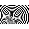 Hypnotic black and white spiral