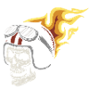 Rocker - Ghost - Fire - Skull - Biker