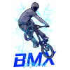 Cascade extrême néon BMX