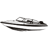 Motorboot schwarz