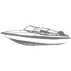 motorboat grey silver