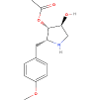 Anisomycin Molekül - Farbige Strukturformel