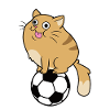 Football Comic Cat