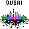 Dubai Skyline Splash Design / Gift