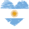 Argentine coeur drapeau blason