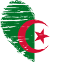 Algérie coeur drapeau blason