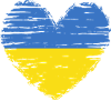 Ukraine coeur drapeau blason