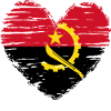 Angola coeur drapeau blason