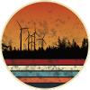 Windpark im Sonnenuntergang - Windkraft