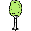 Comic Birch Trees