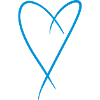 Heart drawn, blue