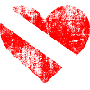Taucherflagge Herz Used Look