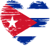 Cuba coeur drapeau blason