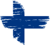 Finlande coeur drapeau blason