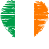 Irlande coeur drapeau blason